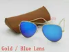 Vendre une nouvelle créatrice de couleurs de mode miroir hommes femmes femmes politiques politiques UV400 Vintage Sport Sun Glasses Gold Blue 58mm 62 mm LE4944060