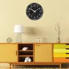 Wall Clocks Luminous Week Clock Fashion Contracted Large Bamboo And Wood Modern With Night Light Glow Dark Living Room Decoration