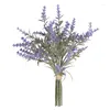 Dekorative Blumen 1PC Künstliche Lavendelbündel gefälschte Pflanzen Hochzeitsstrauß Bouquet Home Office Tisch Party DIY POFORY PROFORE ENDECKER