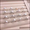 Paramètres de bijoux brillants 16 styles anneau de perle 925 anneaux sier bricolage pour les femmes adaptées à 7 à 9 mm