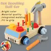 Porca parafuso de madeira Tool de madeira Finja jogo Repairman Game Fine Motor Training Montessori Educational Swee