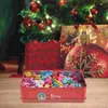 Storage Bottles Tinplate Box Christmas Candy Containers Cookies Bulk Jar Tins Lids Gift Giving Crackers