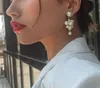 Elegant Gold Color Imitation Pearl Drop Earrings Statement For Women Party Jewelry Korean Design MG381 Dangle Chandelier9383806