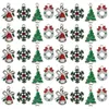 Figurines décoratines arbre de Noël Flake de neige cloche bricolage accessoires en alliage Bracelet Collier Courte