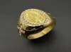 Nouvelle couleur d'or religieuse Mary Ring Men 316L Crystal en acier inoxydable Dame sacrée de Guadalupei Ring Catholicisme Jewelry3843443