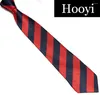 Bow Ties Hooyi Fashion Polyester Stripe for Men School Neck Neck Tie Cravat Cravat College Coldie