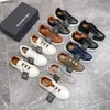 Buty męskie są popularne w Internecie High-end Mens Buty Zegna Oryginalne skórzane buty na desce Low Cut Małe białe buty Elastyczne i jedna stopa leniwe buty dla mężczyzn