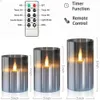 Flameless Led Candle Light with Remote Flame Moving Electronic LED Tea Battery Operated Lights for Home Christmas 240412