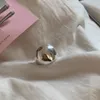 Ventfille 925 Sterling Silve Smooth Ring for Womenギフトパンククリエイティブ調整可能なミニマリズムジュエリードロップシッピング