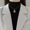 Hänge halsband mode pearl pipa för kvinnor klassiska rostfritt stål smycken tillbehör gåvor älskare älskare