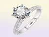 Yanhui Luxury 2CT Moissanite Wedding Engagement Rings for Bride 100 Real 925 Sterling Silver Rings Kvinnor Fina smycken RX279 4973918