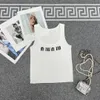 Luxury Designer Women's T-shirt Summer Women's top T-shirt off-shoulder Sexy vest casual sleeveless