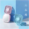 Gadgets USB Vanity Mirror Vel al collo sospeso Mini Fallo portatile Mini Ventola ricaricabile Piccola Collana per mani personali per viaggi Dhjyi