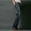 Icpans herrar blossade jeans bootcut boot cut jeans män ben fit klassisk denim flare vintage manliga raka byxor