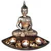 Kerzenhalter Buddha Statue Candlestick Harzschale Dekorative Accessoires Home Decorations Figurinestealight