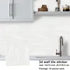3D DIY Wall Sticker Ceramic Peel And Stick Wall Tile Farmhouse Kitchen Tile Backsplash Thicker Design Wallpaper ,10 Sheets