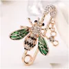 Pins Spettoni Trendy Small Bee for Women Elegant Crystal Colorf Pines Pins Lady Fashion Party Gioielli Accessori DROP DELIV DHCYC