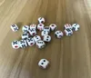 Dice Set Whole 10020050010001500PCS 10mm Acrylic White Hexahedron Fillet Red Black Points Clubs KTV Dedicated Gambing8010229
