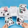 2024 Kalender Kawaii Panda Coil Desk Kalender Dual Daily Weekly jaarlijkse Agenda Planner Organizer Office Supplies 2023.06-2024.12