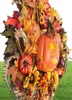 Halloween Decoration Fall Pumpkin Wreath för ytterdörren med pumpor Artificial Maples Autumns Harvest Holiday Decor Y09011084314