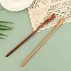 Colheres 1pc colher de pau de madeira longa estilo coreano sopa de madeira natural chá de chá de chá de mesa de mesa de mesa de cozinha