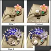 Jewelry Settings Wholesale Pearl Brooch Setting Gold For Women Rhinestone Fashion Accessories Diy Pins Christmas Gift 14 Drop Deliver Dhbjw