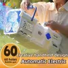 60 trous Bubble Gun LED Light Electric Automatic Rocket Soap Machine Bubble Machine pour les enfants Gift Childrens de mariage en plein air 240410