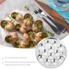 Ensembles de vaisselle Snail Snail Chample Escargot Plats de service en acier inoxydable empilable avec des trous de caractéristiques à 12 compartiments pour la maison Ustensile