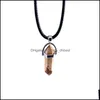 Colliers pendants Style d'été Crystal Natural Quartz Stone Gem Bead Collier Fashion Femmes Bijoux B18102-1 Drop Livrot PE Dhgarden DHHT8