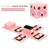 Pink Portable 16in1 Game Card Case Halter für Nintendo Switch Hard Shell Travel Container Storage Box Slot für Switch -OLED -Acces