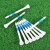 100 stcs 53 mm/69 mm/83 mm Golf T -stukken 3 maten Golf Practice Supplies houten golfbalhouder met streepgolfaccessoires