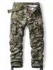 Calça de carga de carga casual calça do Exército Militar Casual Casual Calças de combate com 8 bolsões 240329