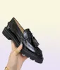 Loafers tjocka gummi sula skor chunky logo plack loafer kvinnor designers läder lyxys Italien höjd ökar dam sneaker SH5144551