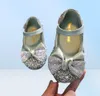 New Children Leather Shoes Rhinestone Bow Princess Girls Party Dance Shoes Baby Student Flats Kids Performance Shoes G2204133336756