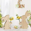 Vaser trä påsk vas kreativ diy staty liten blomkruka bord