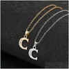 Colliers de pendentif Tous 26 lettres anglaises Collier de mode