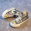 Sneakers 2021 Ins Fashion Boy Girls Sportschoenen Babyschoenen Childrens Canvas schoenen kleurrijke sportschoenen maat 24-37 kinderlaarzen Q240412