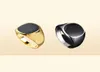 Fashion High Quality Men Black Ring White Gold 18k Gold Rose Gold Plated Party Jewelry6901298