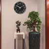 Wall Clocks Luminous Week Clock Fashion Contracted Large Bamboo And Wood Modern With Night Light Glow Dark Living Room Decoration