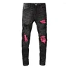 Fuci di pelle rosa in pelle rosa per la strada da uomo per uomini che si allungano il designer streetwear slim fit streetwear