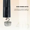 Decoratieve beeldjes batterij aangedreven windspinner zwart roteren motor voor hangend rit ornament 2pcs