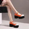 ドレスシューズblxqpyt zapatos de mujer2024ポンプ特許革セクシーなファッションバックルストラップウェッジ女性プラットフォームヒールプラスサイズ44 H-9