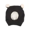 Dog Apparel Cute Ear Muffs Noise Protection Pet Ears Head Covers Knitted Hat Anxiety Relief Winter Warm Earmuffs For Medium Large Dogs