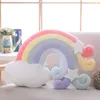 Factory Direct 20inch Rainbow Cloud Shaped Pillow Ins Style Cushion Colorful Pillow For Home Decoration