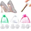 100 paires / lot antislip High Heel Protecteurs Stiletto Round Couvre de protection Silicone Stopper pour la fête de mariage Bridal Party