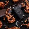 سلاسل المفاتيح 1pc إبداعي محظوظ قلادة الخوخ الخشبية زودياك مفتاح keychain key raz chain