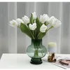 Fleurs décoratives 10pcs Tulip Artificiel Flower Real Touch Bouquet pe faux pour décoration de mariage DÉCOR DÉCORD DE JARDIN 35CM