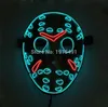 Venerdì 13 il capitolo finale LED Light Up Figure Mask Musica Active El Fluorescent Horror Mask Hockey Party Lights T2009072512106