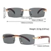 Lunettes de soleil punk à lunettes extérieures Rectangle Sun Glasse Fashion UV400 Nuances de conduite Cycling sans cadre