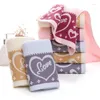 Serviette T099A 2024 Mariage absorbant à eau Petit cadeau de coeur Copton Home Home Hair Face avec `` Love ''